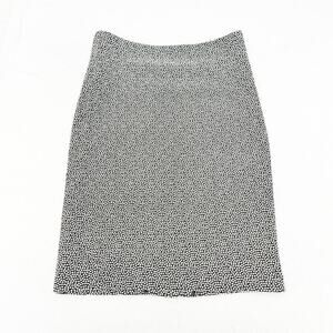 MM La Fleur Patterned Pencil Skirt Woven Poka Dot Size 8